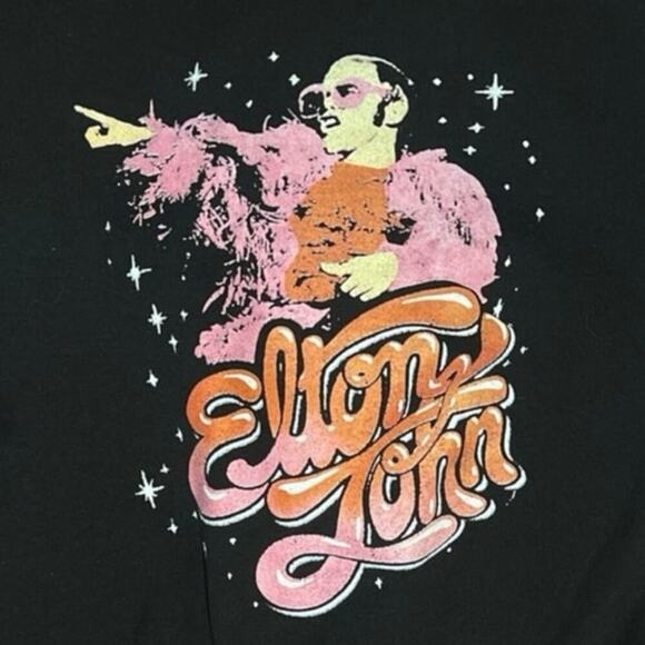 Elton John Sweatshirt Retro Graphics on Gildan Tag Size Medium - Picture 3 of 7